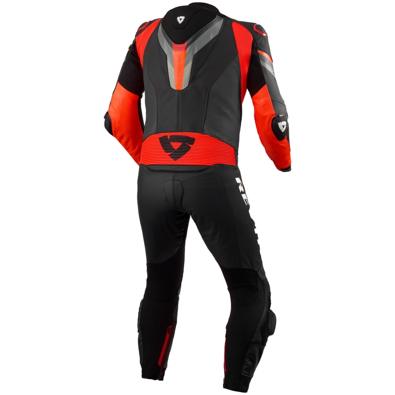 Revit Quantum 3 motocyklowy skórzany kombinezon antracyt-fluo czerwony