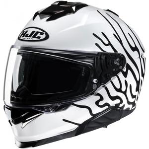 Kask motocyklowy integralny HJC i71 Celos MC3H biało-czarno-żółty