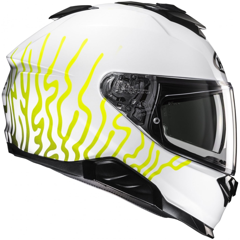 Kask motocyklowy integralny HJC i71 Celos MC3H biało-czarno-żółty