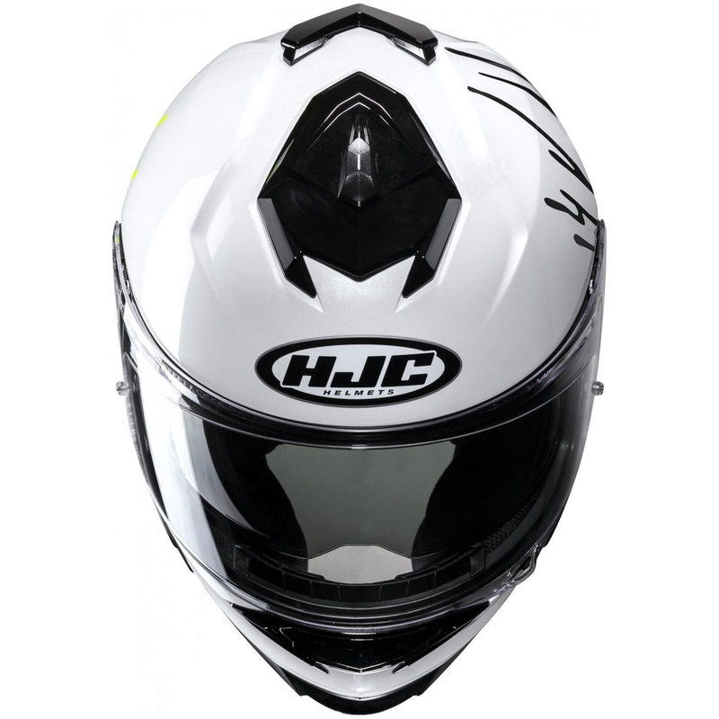 Kask motocyklowy integralny HJC i71 Celos MC3H biało-czarno-żółty