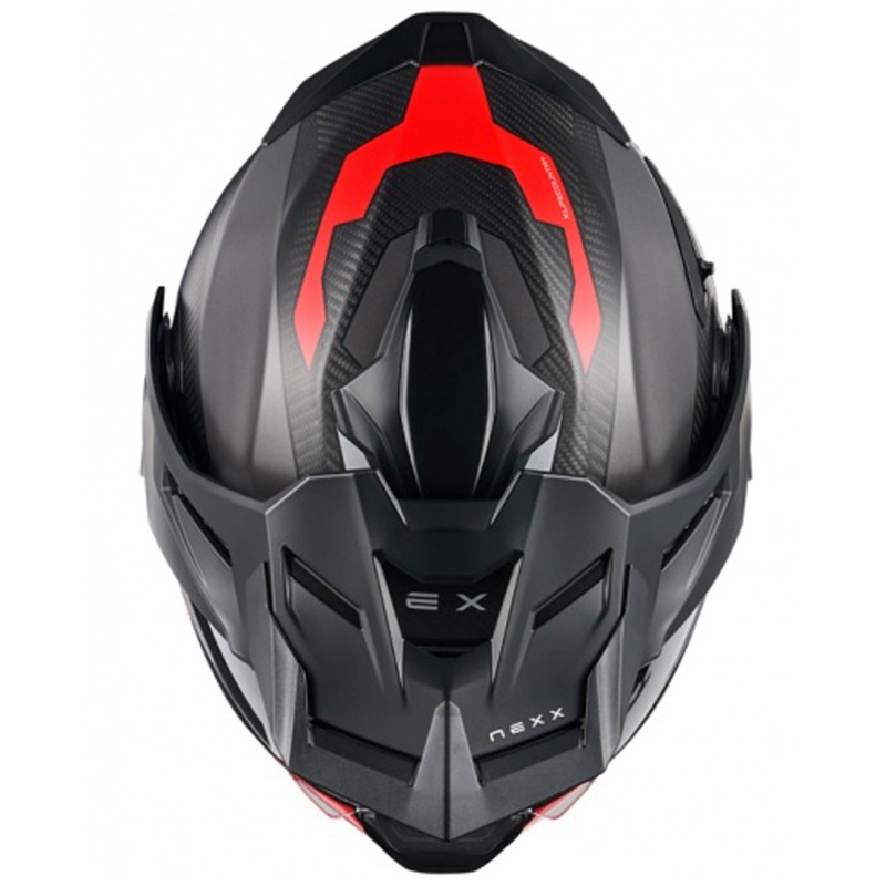 Kask motocyklowy typu flip-up Nexx X.Lifecountry Terra matowy szaro-czerwony wyprzedaż