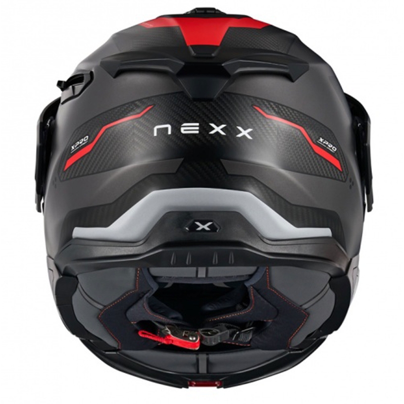 Kask motocyklowy typu flip-up Nexx X.Lifecountry Terra matowy szaro-czerwony wyprzedaż