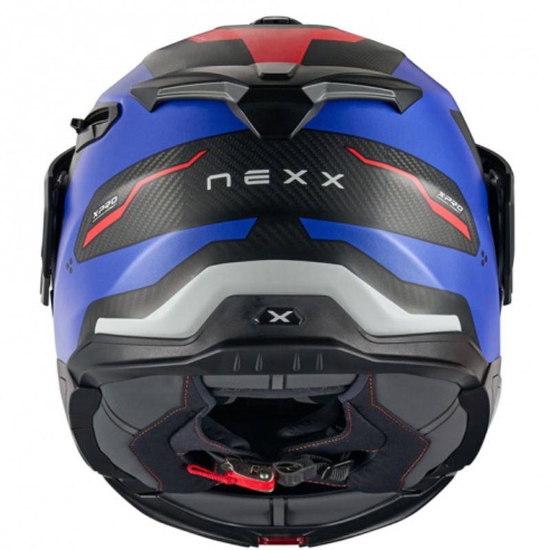 Kask motocyklowy typu flip-up Nexx X.Lifecountry Terra matowy niebiesko-czerwony