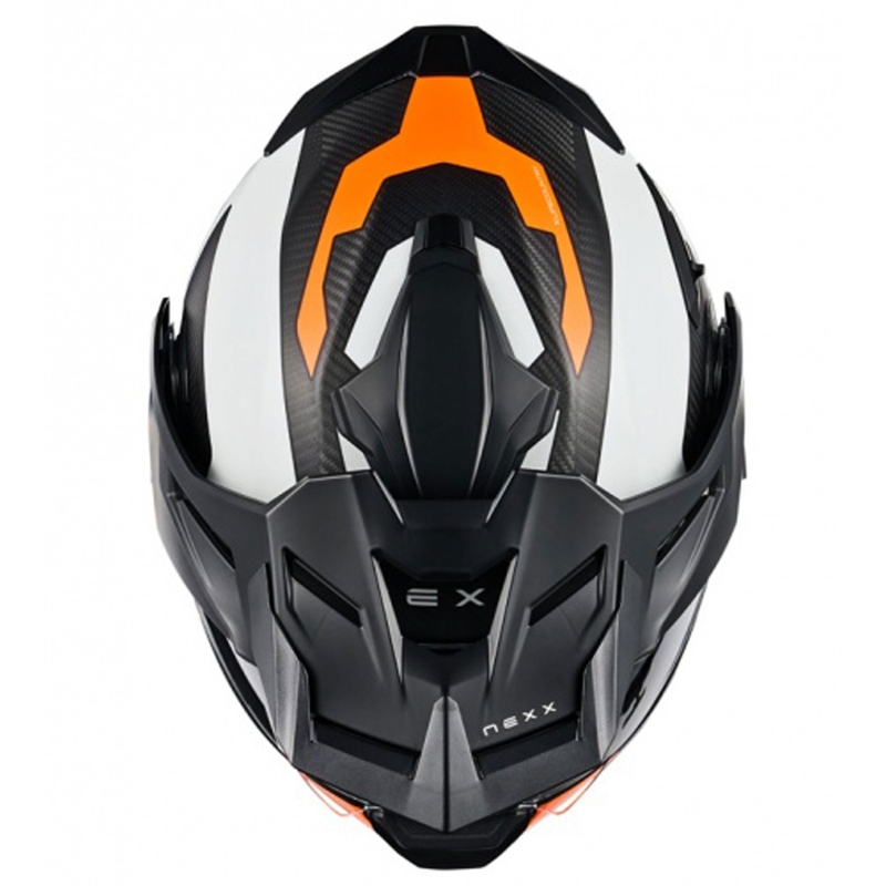 Kask motocyklowy typu flip-up Nexx X.Lifecountry Terra matowy biało-pomarańczowy wyprzedaż