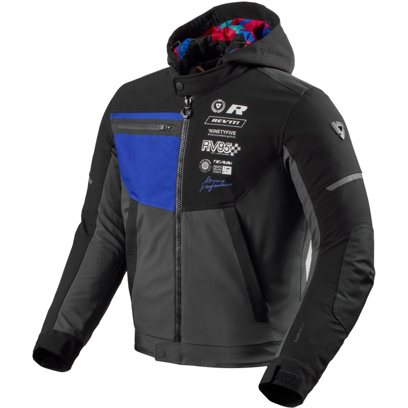 Kurtka motocyklowa Revit Haste H2O czarno-niebieska