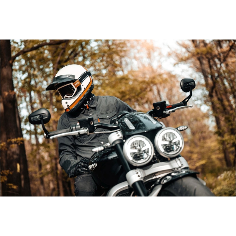 Kask motocyklowy integralny HJC V60 Scoby MC7 beżowo-czarno-pomarańczowo-szary