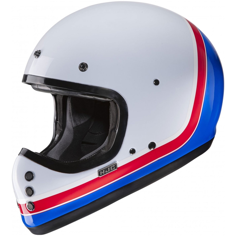 Kask motocyklowy integralny HJC V60 Scoby MC21 biało-czerwono-niebieski