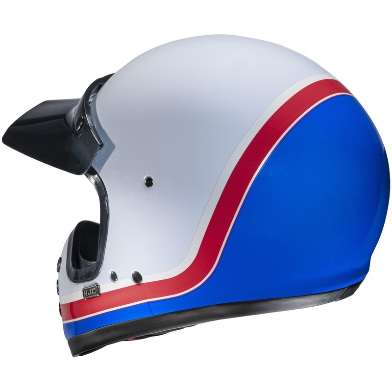 Kask motocyklowy integralny HJC V60 Scoby MC21 biało-czerwono-niebieski