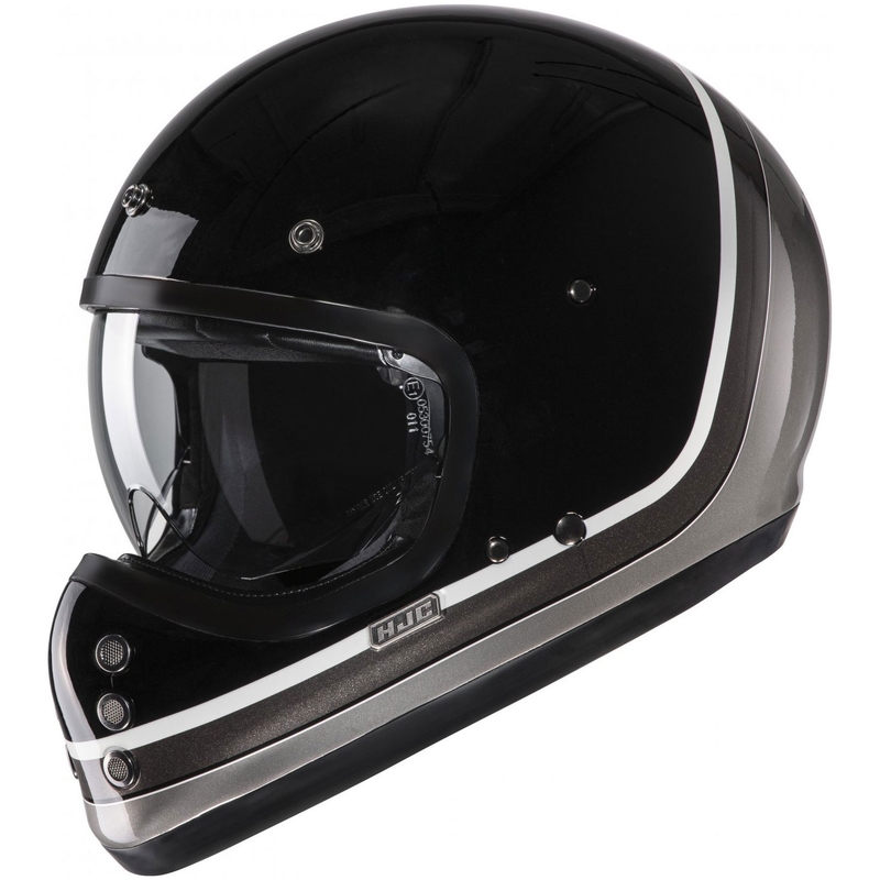 Kask motocyklowy integralny HJC V60 Scoby MC5 czarno-biało-szary