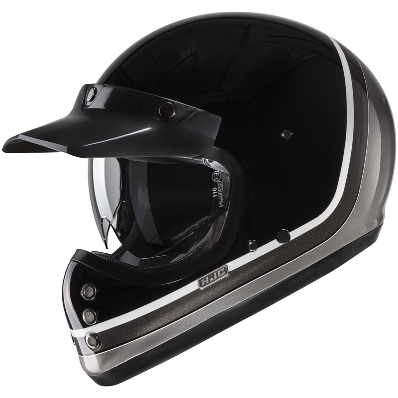 Kask motocyklowy integralny HJC V60 Scoby MC5 czarno-biało-szary
