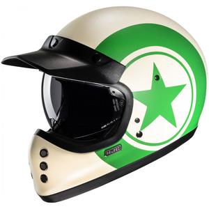 Kask motocyklowy integralny HJC V60 Nyx MC4SF biało-zielony