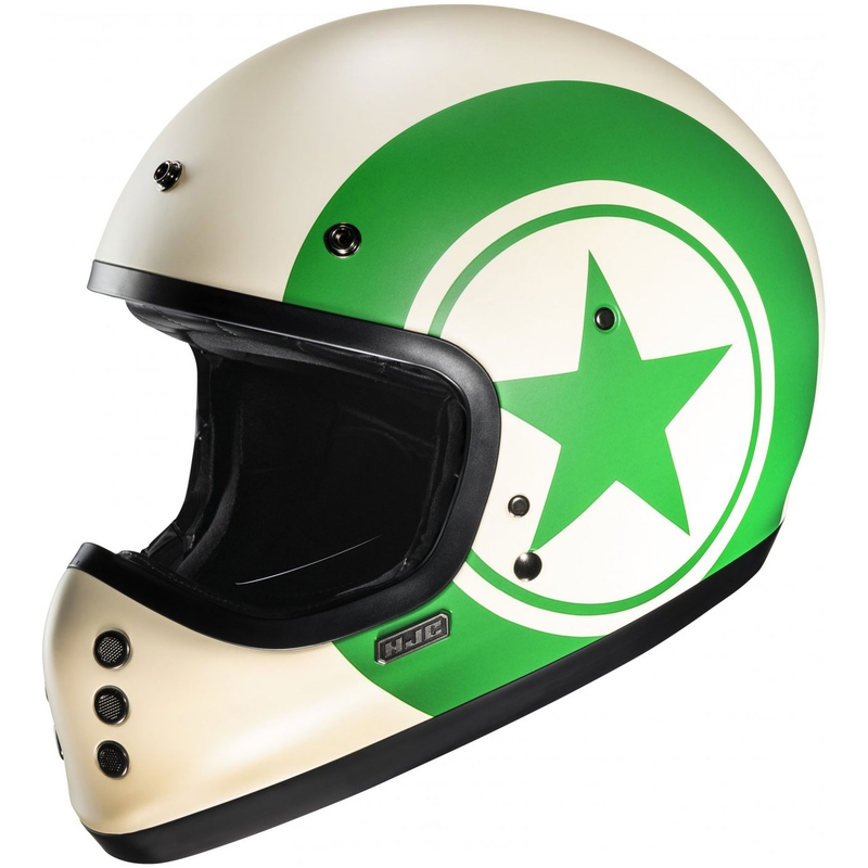 Kask motocyklowy integralny HJC V60 Nyx MC4SF biało-zielony
