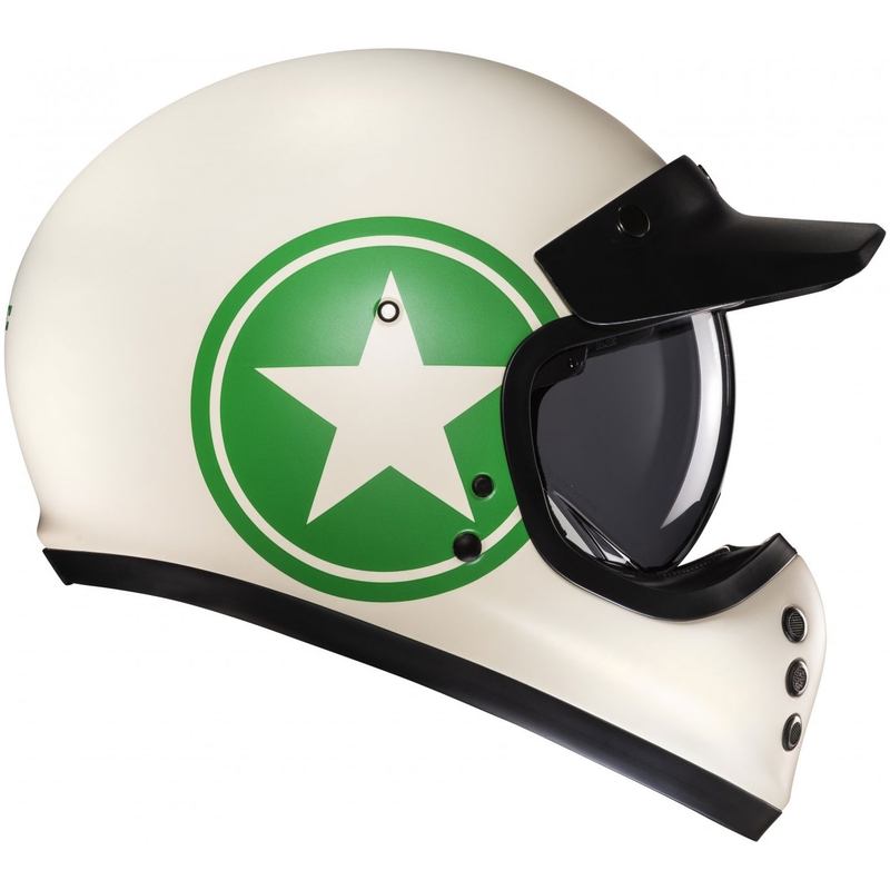 Kask motocyklowy integralny HJC V60 Nyx MC4SF biało-zielony