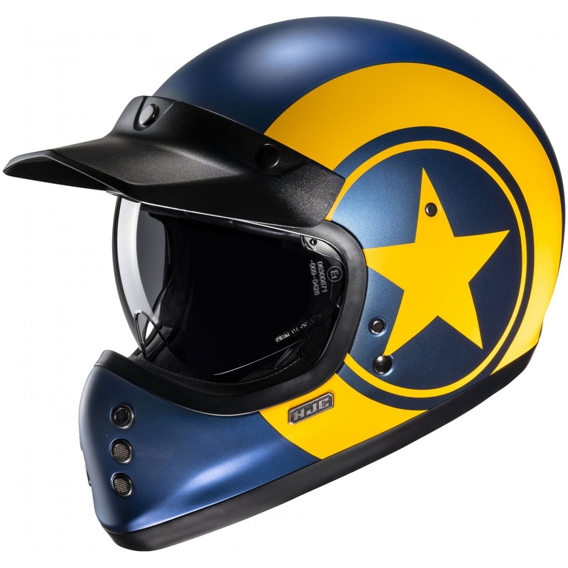 Kask motocyklowy integralny HJC V60 Nyx MC3SF niebiesko-żółty
