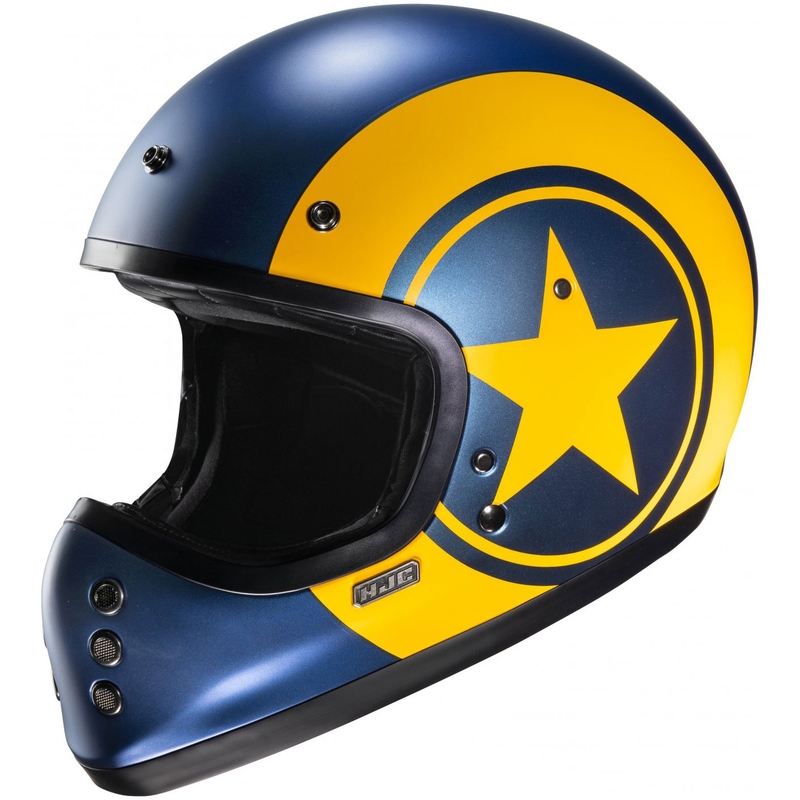 Kask motocyklowy integralny HJC V60 Nyx MC3SF niebiesko-żółty