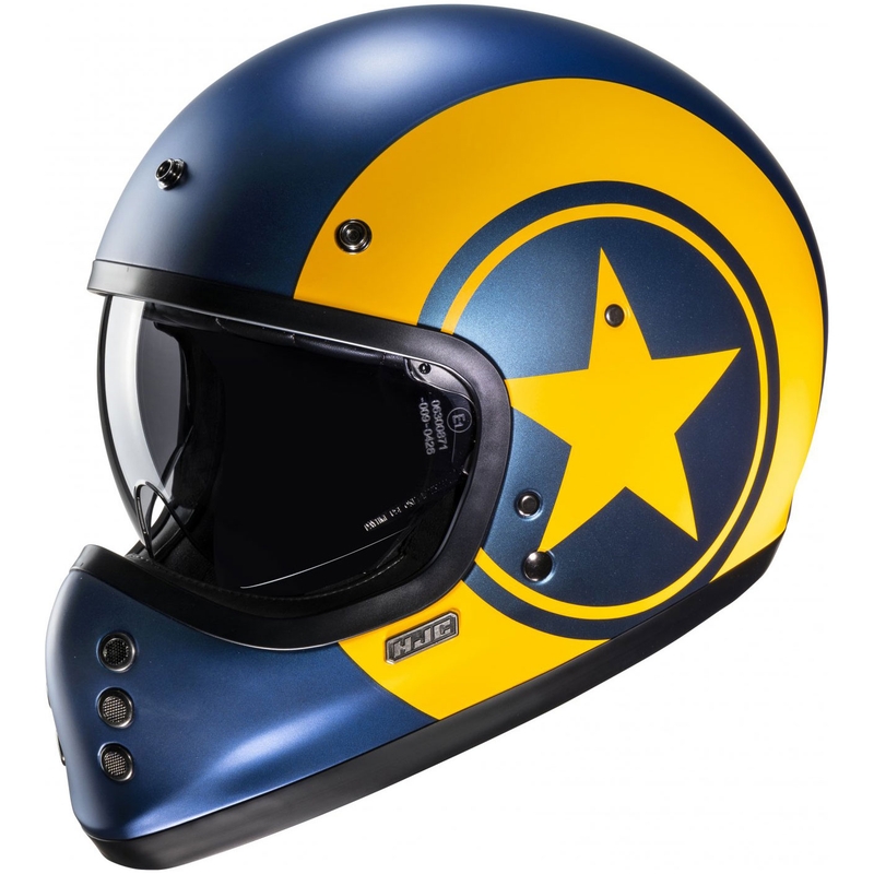 Kask motocyklowy integralny HJC V60 Nyx MC3SF niebiesko-żółty