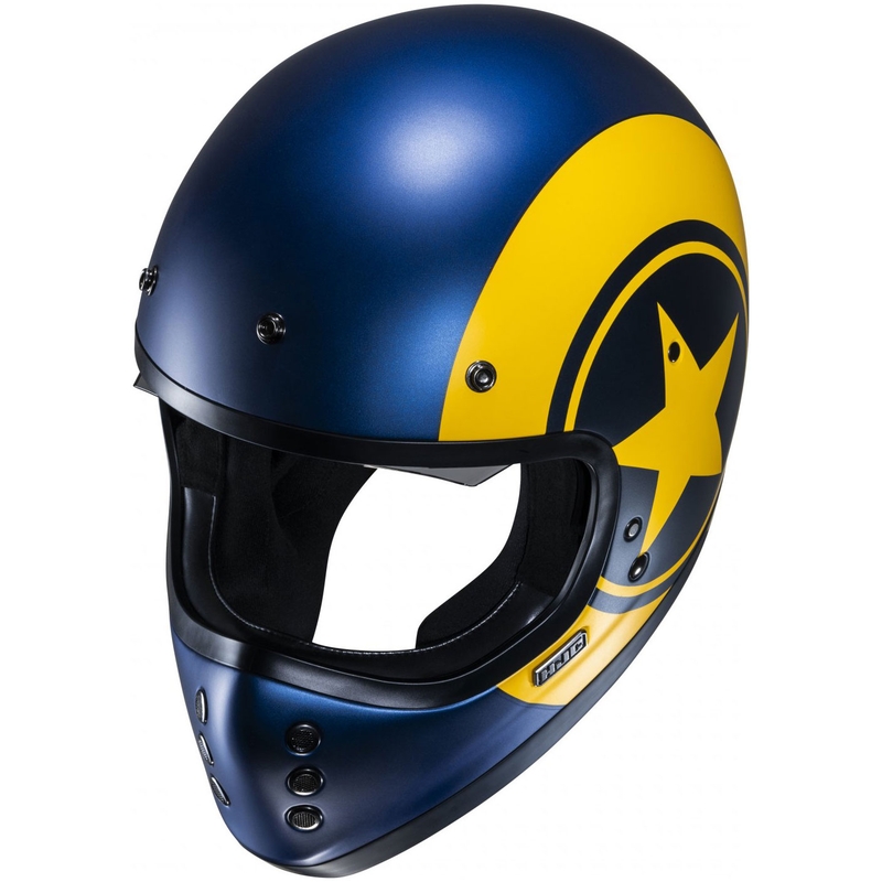 Kask motocyklowy integralny HJC V60 Nyx MC3SF niebiesko-żółty