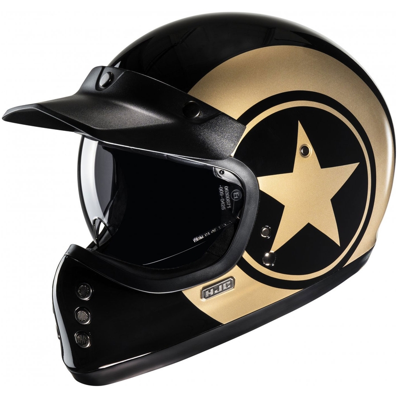 Kask motocyklowy integralny HJC V60 Nyx MC9 czarno-złoty