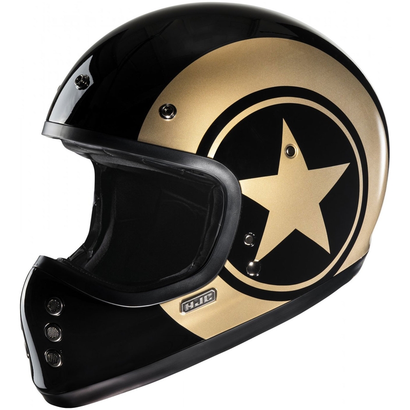 Kask motocyklowy integralny HJC V60 Nyx MC9 czarno-złoty