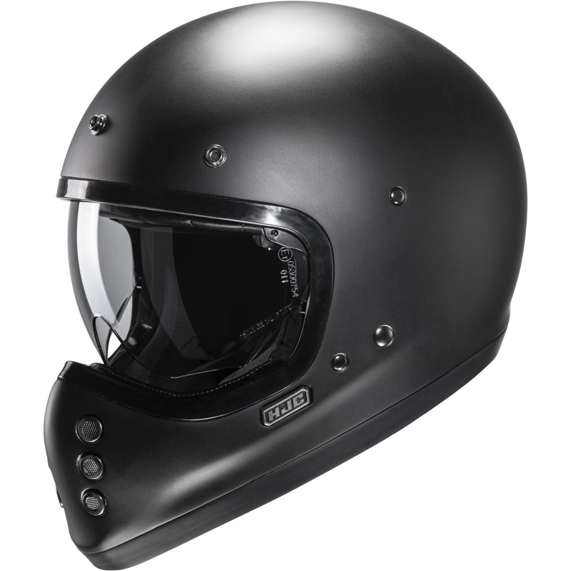 Kask motocyklowy integralny HJC V60 Solid, półpłaski, czarny