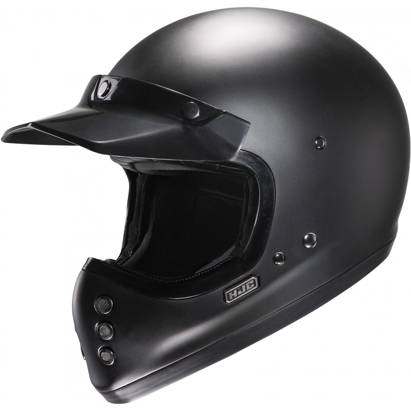Kask motocyklowy integralny HJC V60 Solid, półpłaski, czarny