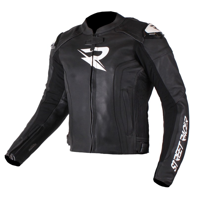 Damska kurtka motocyklowa Street Racer Adrianne czarno-biały outlet wyprzedaż