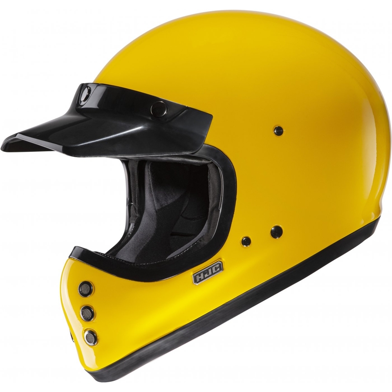 Kask motocyklowy integralny HJC V60 Solidny głęboki żółty