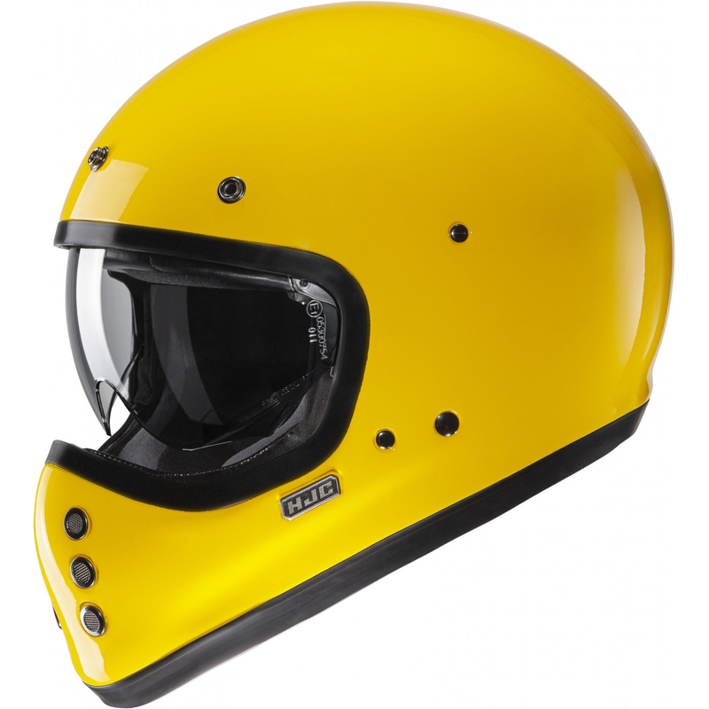 Kask motocyklowy integralny HJC V60 Solidny głęboki żółty