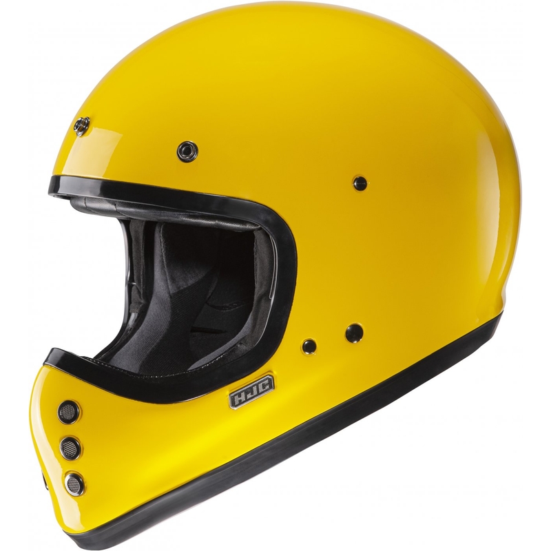 Kask motocyklowy integralny HJC V60 Solidny głęboki żółty
