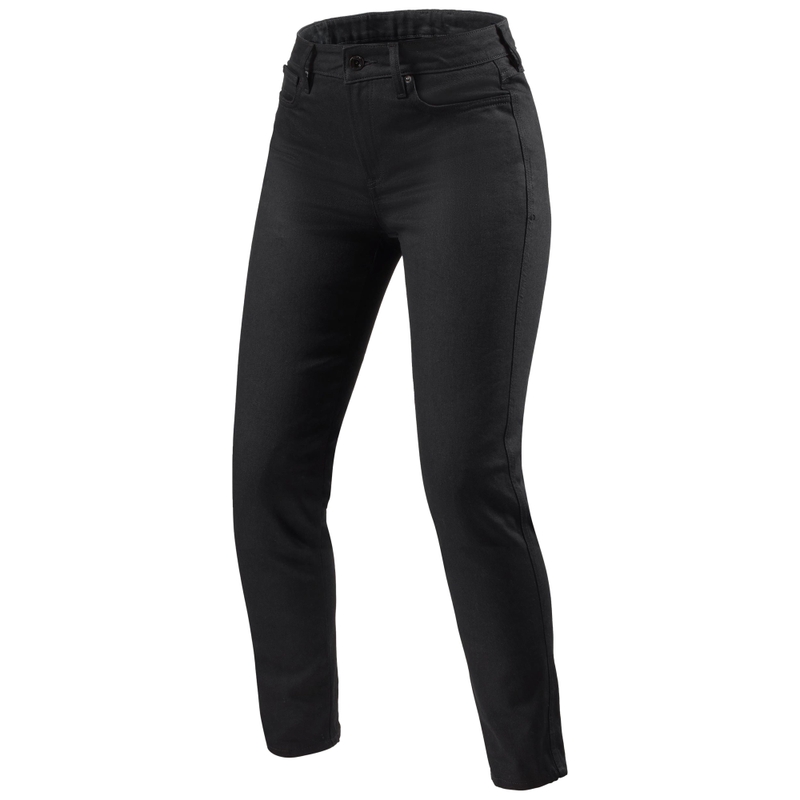 Revit Marzia Skinny short damskie jeansy motocyklowe czarne