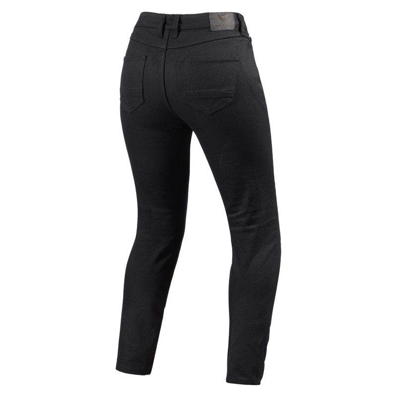 Revit Marzia Skinny short damskie jeansy motocyklowe czarne