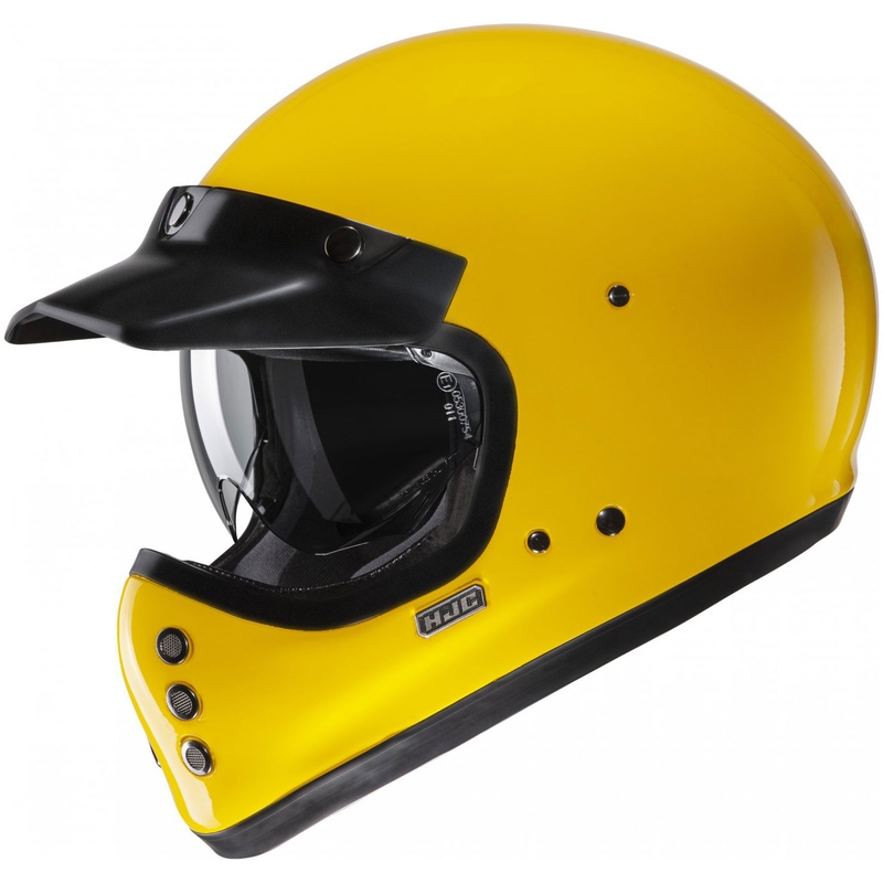 Kask motocyklowy integralny HJC V60 Solidny głęboki żółty