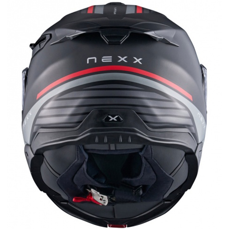 Kask motocyklowy typu flip-up Nexx X.Lifetour Globe matowy czarno-czerwony wyprzedaż
