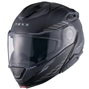 Kask motocyklowy typu flip-up Nexx X.Lifetour Globe matowy czarno-szary