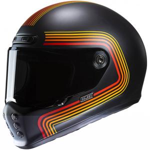 Kask motocyklowy integralny HJC V10 Foni MC1SF czarno-czerwono-pomarańczowy