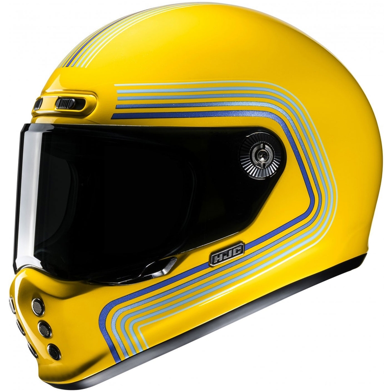Kask motocyklowy integralny HJC V10 Foni MC3 żółto-niebieski