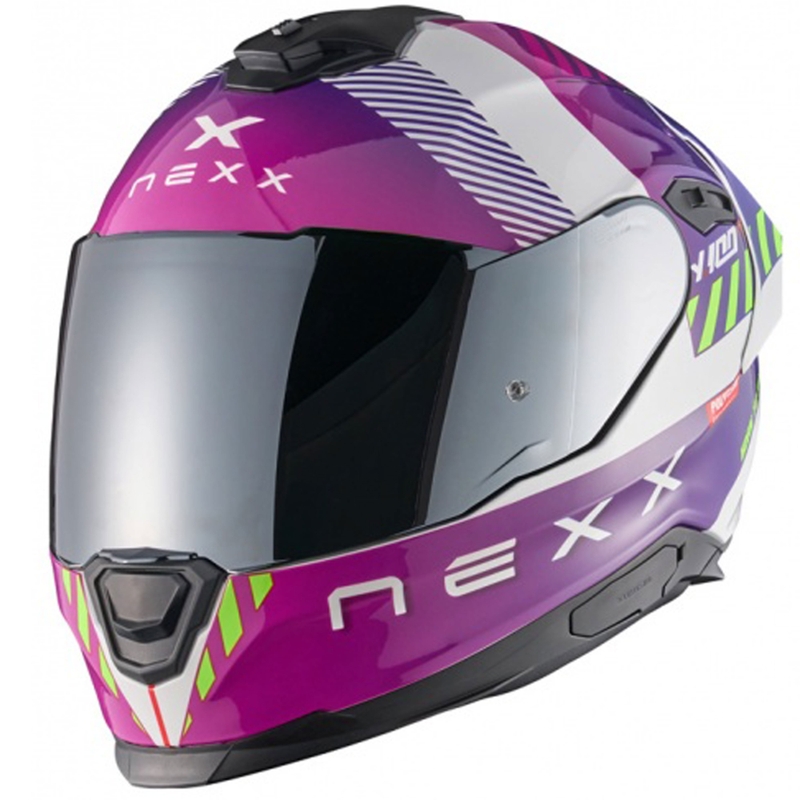 NEXX Y.100R Fade kask motocyklowy integralny fioletowo-biały wyprzedaż