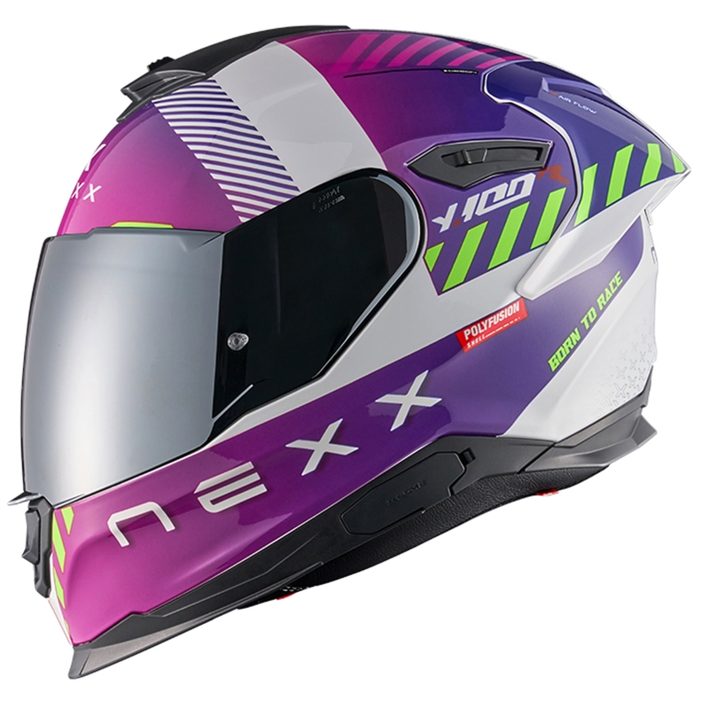 NEXX Y.100R Fade kask motocyklowy integralny fioletowo-biały wyprzedaż