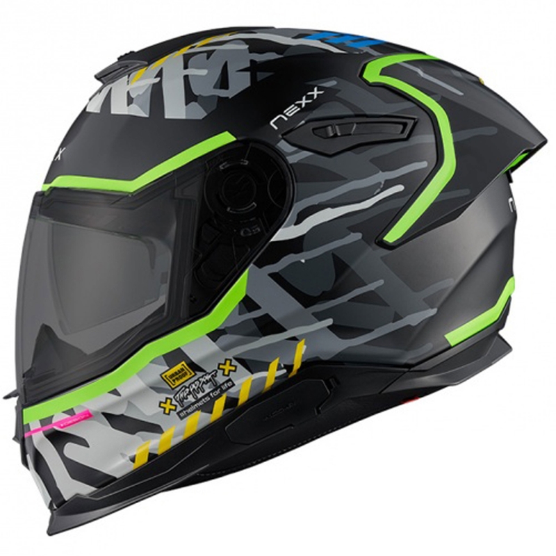 Zintegrowany kask motocyklowy Nexx Y.100R Urbangram czarny