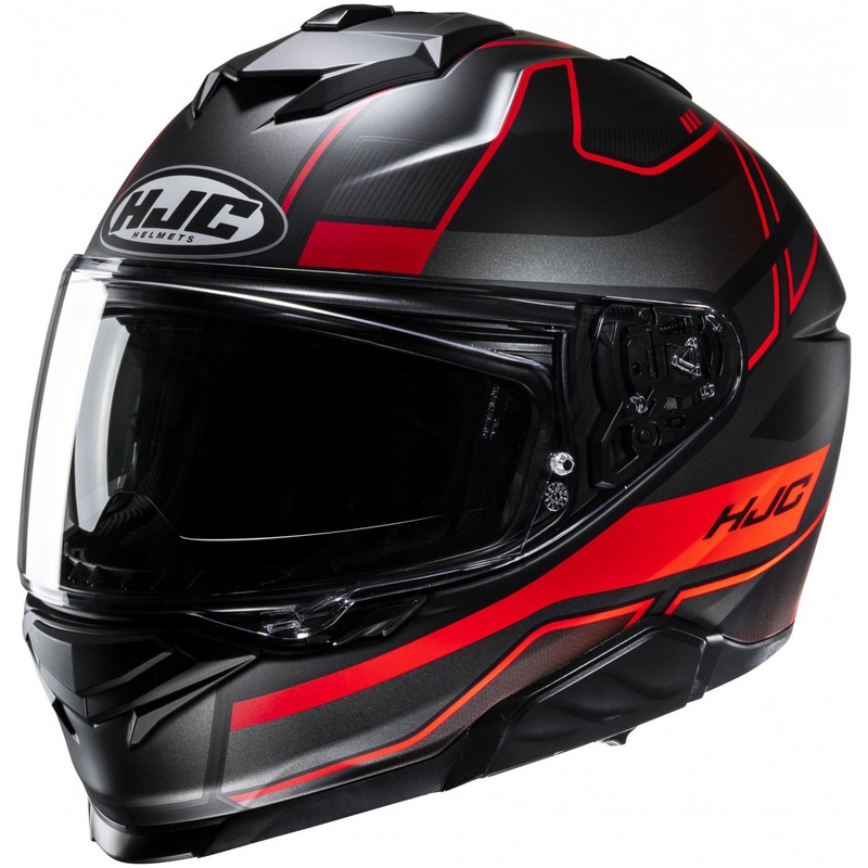 Kask motocyklowy integralny HJC i71 Iorix MC1SF czarno-czerwony