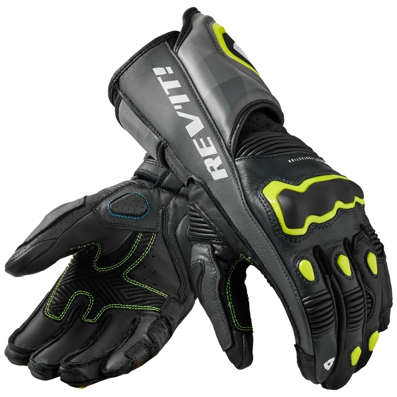 Rękawice motocyklowe Revit Quantum 3 Szaro-Fluo-żółte