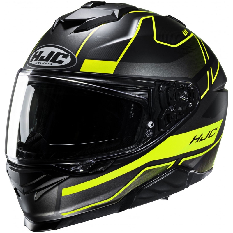 Kask motocyklowy integralny HJC i71 Iorix MC3HSF czarno-fluo żółty