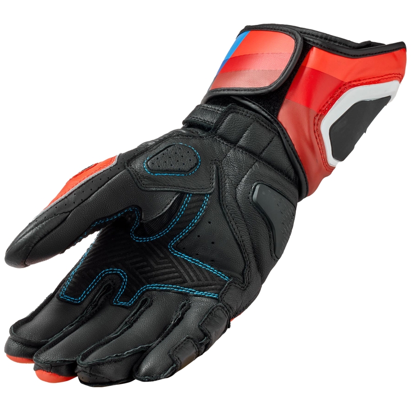 Rękawice motocyklowe Revit Quantum 3 fluo czerwono-niebieskie