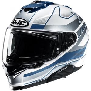 Kask motocyklowy integralny HJC i71 Iorix MC2 biało-niebiesko-srebrny