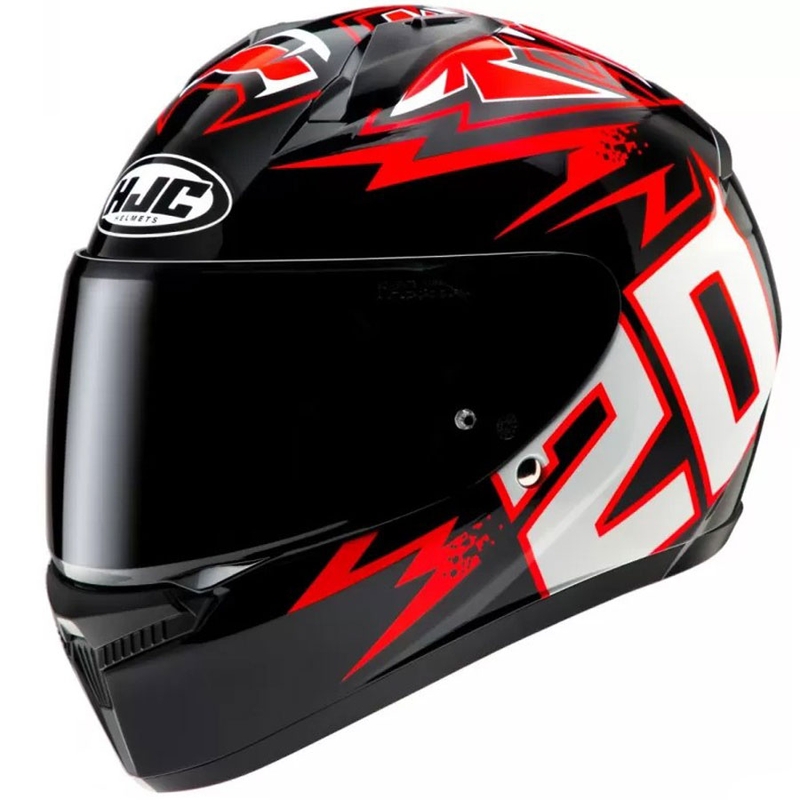 Kask motocyklowy integralny HJC C10 Diablo Mask MC1 czarno-czerwono-biały