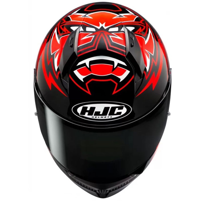 Kask motocyklowy integralny HJC C10 Diablo Mask MC1 czarno-czerwono-biały