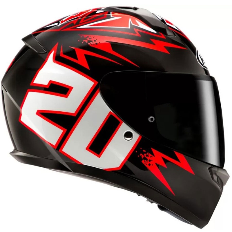 Kask motocyklowy integralny HJC C10 Diablo Mask MC1 czarno-czerwono-biały