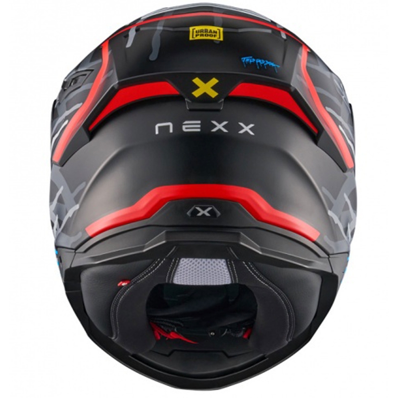 NEXX Y.100R Urbangram kask motocyklowy integralny czarno-czerwony