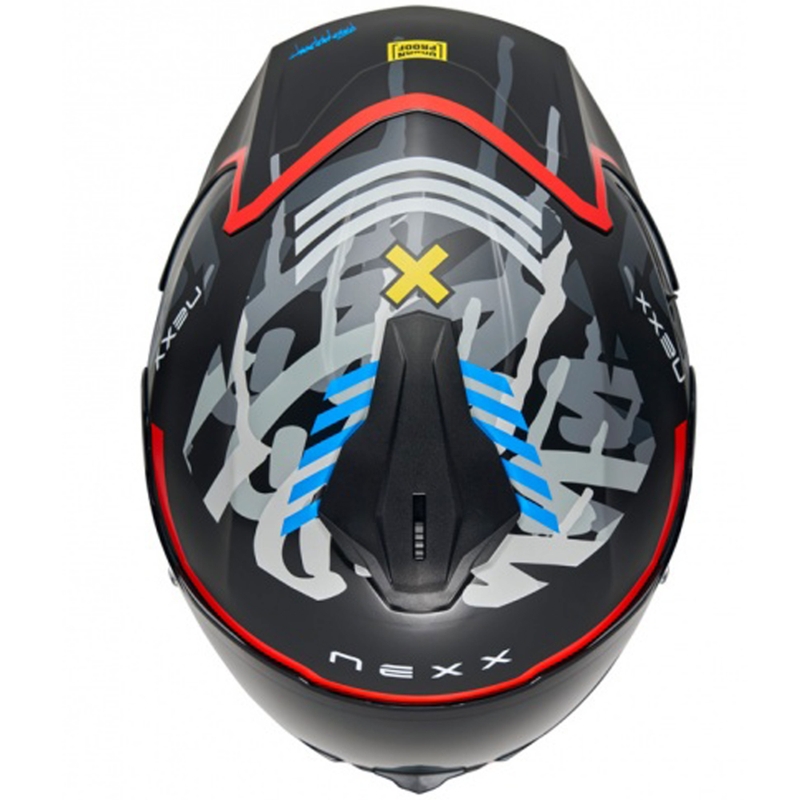 NEXX Y.100R Urbangram kask motocyklowy integralny czarno-czerwony