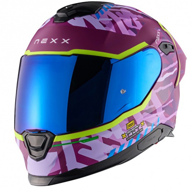 Kask motocyklowy integralny NEXX Y.100R Urbangram matowy fioletowy